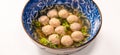 Details of fresh beef meatballs in the bowl Royalty Free Stock Photo