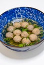 Details of fresh beef meatballs in the bowl Royalty Free Stock Photo