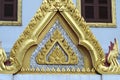 Details of The front gable of Wat Yannawa in Bangkok, Thailand, Asia