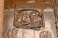 Details of the giant bronze door at the Basilica of the Annunciation, Nazareth Royalty Free Stock Photo
