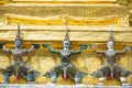 Details giant sculpture in Wat Phra Kaew, Temple of the Emerald Buddha Royalty Free Stock Photo