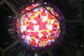 Details of glowing colorful kaleidoscope