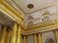 Details of the gold interior in the hermitage palace Saint Peterburg