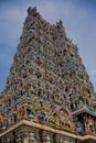 Details gopurams of meenakshi sundareswarar or meenakshi amman temple , Madurai , Tamil Nadu