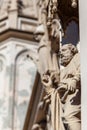 Details of Gothic chapel in Alexandria park of Petergof town