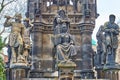 Details of the Gothic Kranner\'s Fountain, Prague, Czechia