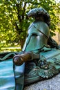 Details of the gravemonument of Augustin EhrensvÃÂ¤rd, military officer and creator of the Suomenlinna Sveaborg fortress. The