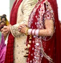 Details of groom`s and bride`s wear at the punjabi wedding,