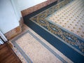 Details of the hand made tile floor at the Evita Fine Arts Museum