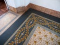 Details of the hand made tile floor at the Evita Fine Arts Museum