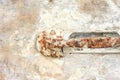 The details of the handles are rusty, Focus on the handle Royalty Free Stock Photo