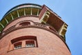 Details of a historic red brick water tower built around 1900 in Berlin Royalty Free Stock Photo