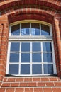 Details of a historic red brick water tower built around 1900 in Berlin Royalty Free Stock Photo