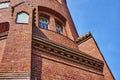 Details of a historic red brick water tower built around 1900 in Berlin Royalty Free Stock Photo