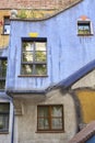 Details of the Hundertwasserhaus facade.