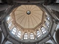 Inside Santa Maria della Salute, cathedral of Venice with sculptures and details