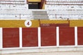 Details of the interior of the bullring of Guadalajara, Spain Royalty Free Stock Photo