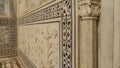 Details of the interior decoration of the famous Taj Mahal.