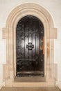 Details from the interior room of the Corvins Castle, old door. Royalty Free Stock Photo