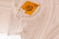 Details of the interior view of the Georgievsky hall in the Grand Kremlin Palace in Moscow. Royalty Free Stock Photo