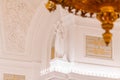 Details of the interior view of the Georgievsky hall in the Grand Kremlin Palace in Moscow. Royalty Free Stock Photo