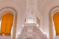 Details of the interior view of the Georgievsky hall in the Grand Kremlin Palace in Moscow. Royalty Free Stock Photo