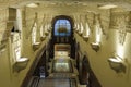 Ornate ceiling in the foyer of the Marine Building