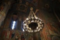 Details of iron chandelier in Georgian Orthodox church