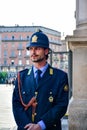 Details of Italy . Handsome italian policeman