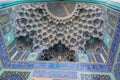 Details of Iwan of the entrance gate of Shah Mosque or Imam mosque. Isfahan, Iran