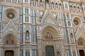 Details of Jesus mosaic on Almond door portal of Florence Cathedral, Florence, Italy