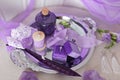 The details of the lilac wedding morning