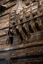 Details The magnificent wooden Vasa warship salvaged from the sea and displayed at Vasa Museum. Royalty Free Stock Photo