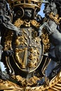 Details on Main gate of Buckingham Palace, London. Royalty Free Stock Photo