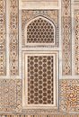 Details of marble surface with stone inlay in Itimad-Ud-Daulah tomb in Agra, India Royalty Free Stock Photo