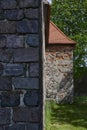Details of the masonry of a medieval village church in the state of Brandenburg, Germany.