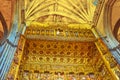 Details of the masterpiece carved Altar Mayor Main Altar of Seville Cathedral, on Sept 29 in Seville, Spain