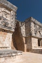 Details of the maya puuc architecture style in the ruins of uxmal, mexico Royalty Free Stock Photo