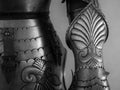 Details of a medieval knight armor