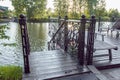 Details of metal forged fence Royalty Free Stock Photo