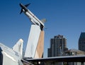 Details of military aircraft in aircraft carrier museum, San Die