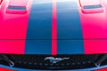 Details of modern car Ford Mustang GT. Logo of car modern luxury technology and auto detail. Bucharest, Romania, 2020