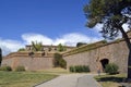 Details of Montjuic castle, Barcelone, Spain. Royalty Free Stock Photo