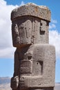 Details of monumental stone statue from Tiwanaku