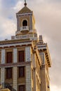 Details of the mosaics and deterioration of the Bacardi building in old Havana. Cuba Royalty Free Stock Photo