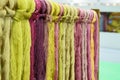 Details of natural colourful silk Royalty Free Stock Photo