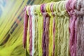 Details of natural colourful silk Royalty Free Stock Photo