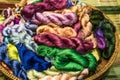 Details of natural colourful silk Royalty Free Stock Photo