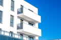 Details of newly apartments building with balconies Royalty Free Stock Photo