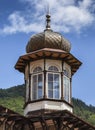 Details of old casino and castle hotels, in Slanic Moldova, Romania Royalty Free Stock Photo